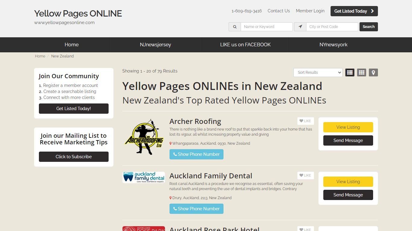 New Zealand Yellow Pages ONLINEs - Find New Zealand Yellow Pages ONLINE ...