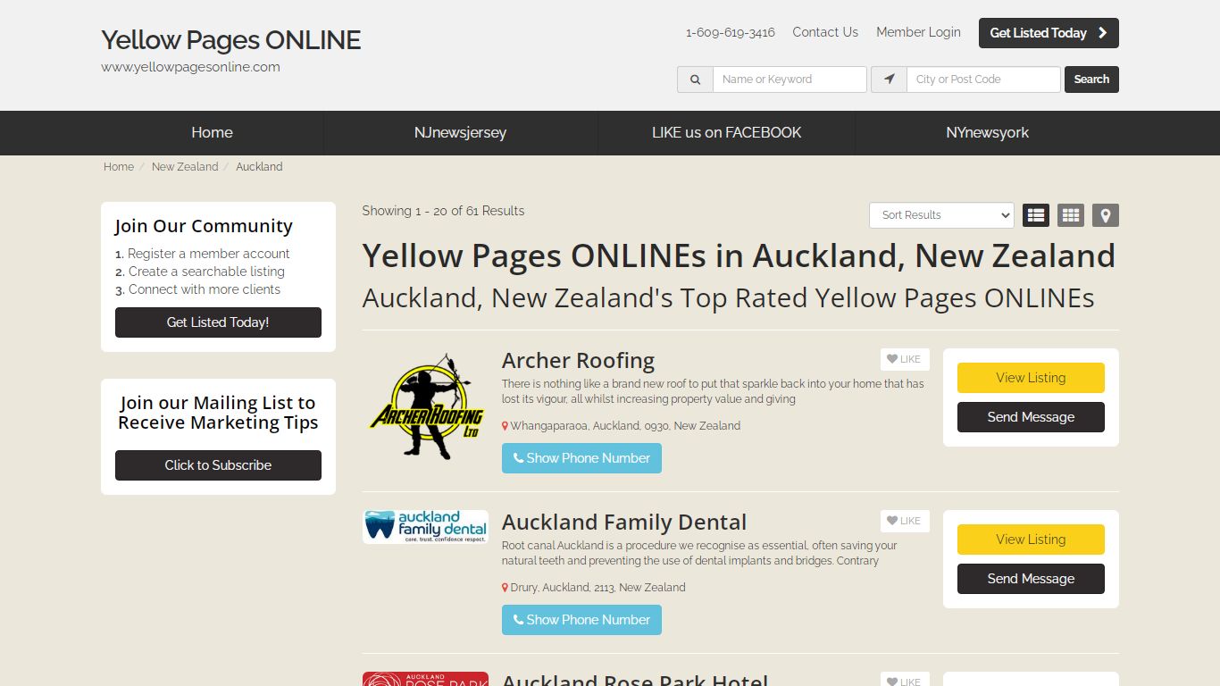 Auckland, New Zealand Yellow Pages ONLINE - Find Yellow Pages ONLINEs ...